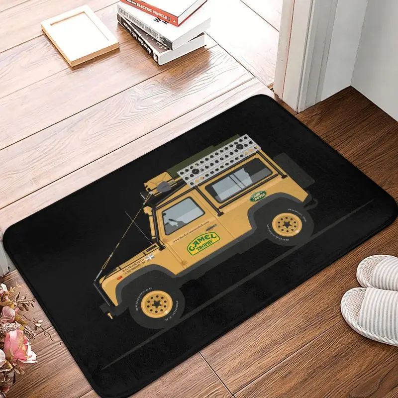 Camel Trophy Defender 110 Front Door Mat Anti-Slip Outdoor Quick Dry Doormat Kitchen Bedroom Entrance Rug Carpet