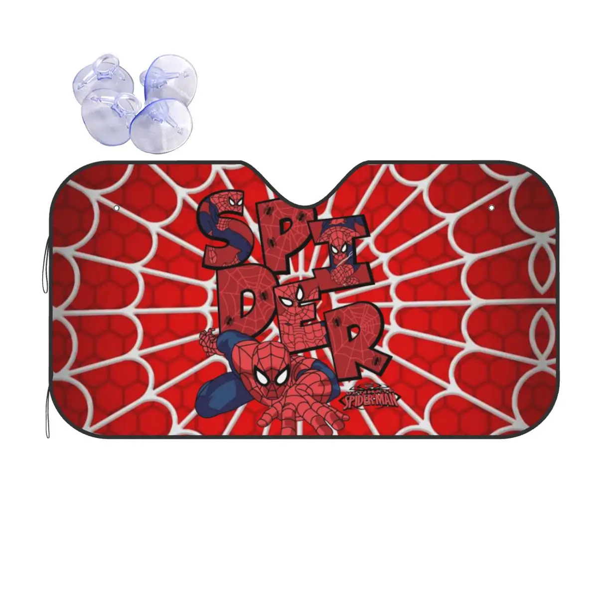 

Изготовленный на заказ солнцезащитный козырек на лобовое стекло Человека-паука, складные блоки, УФ-лучи, солнцезащитный козырек