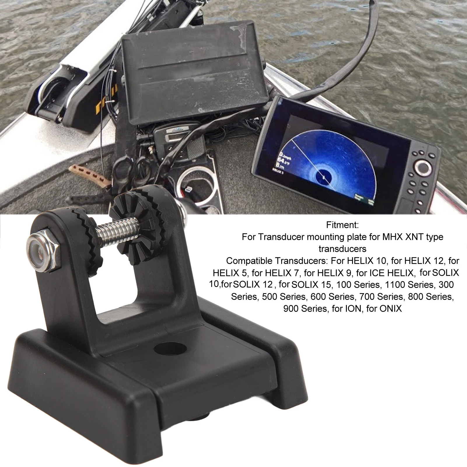

Transom Transducer Bracket 7400931 Rugged Reliable Transom Transducer Mount Kit for MHX XNT Model Transducers for Boat Yachts