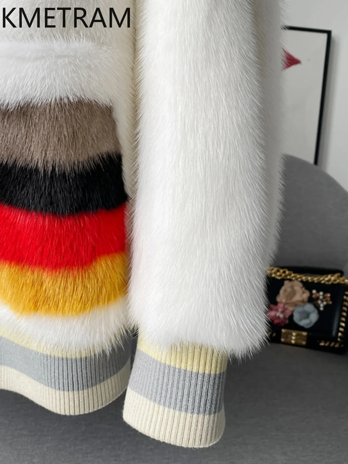 Real Mink Fur Coat Women Cropped New in Outerwears 2024 Winter Clothes Woman Trending Fashion V Neck Fur Jacket куртка с мехом