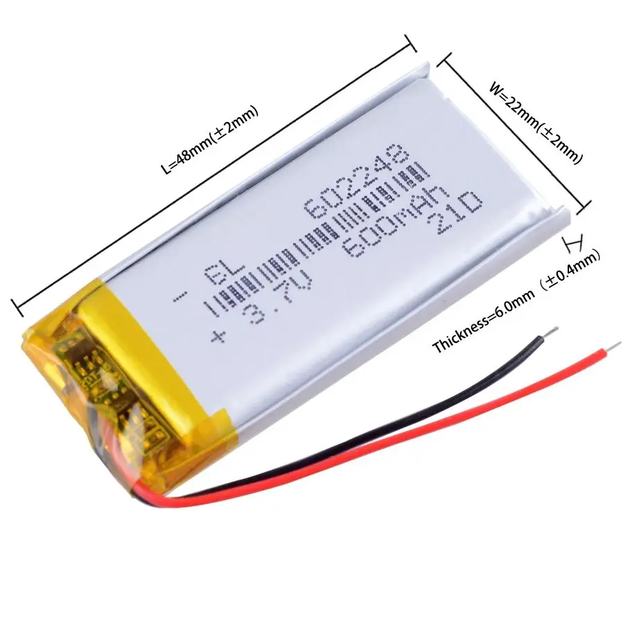 10 Pçs/lote 502248 3.7v 500mAh li-ion Lipo Lítio Li-Po Bateria de Polímero 302248 402248 602248 702248 802248 902248 102248