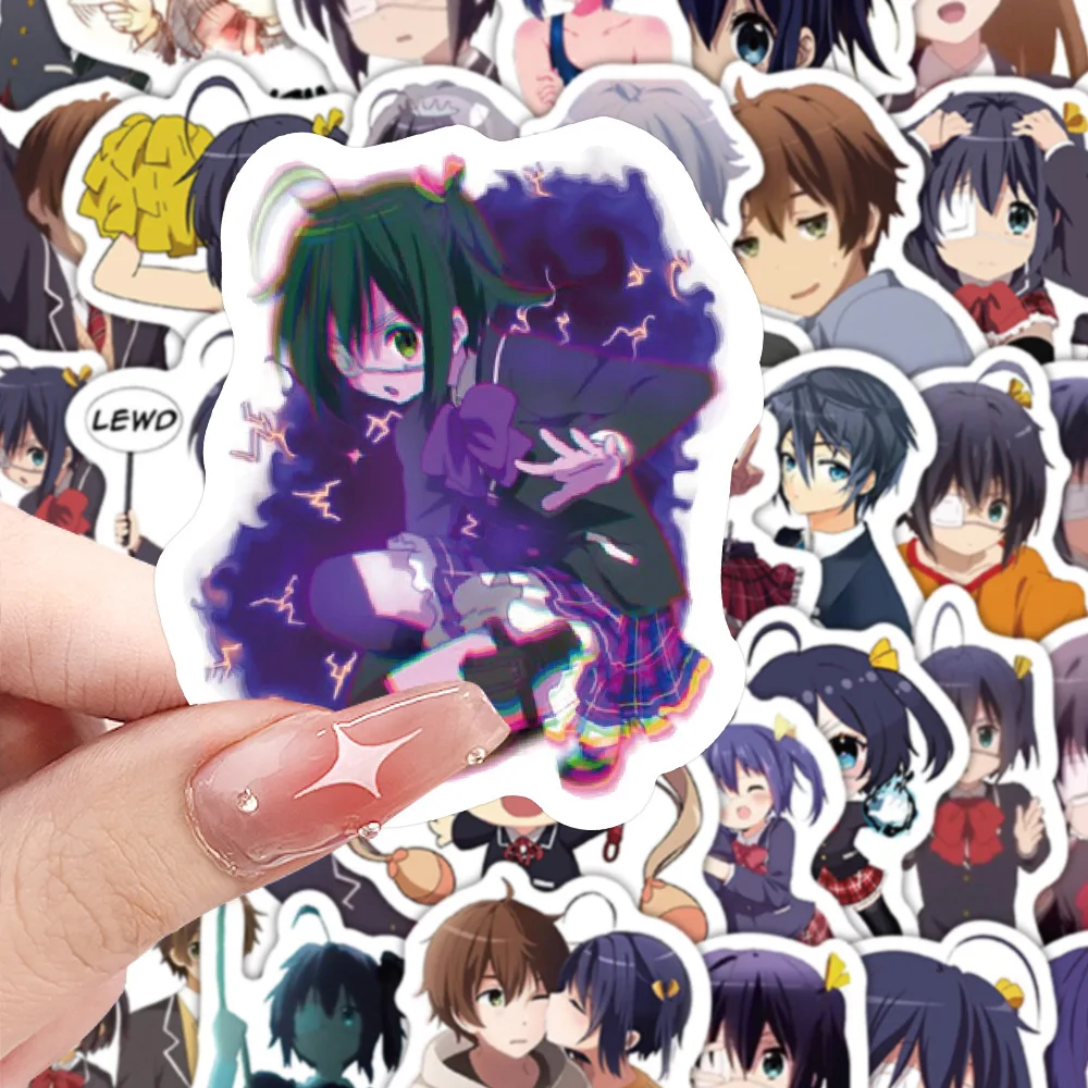 

10/30/60PCS Take On Me Cartoon Stickers Takanashi Rikka Graffiti Funny Anime Decals Laptop Guitar Car Bike Skateboard Kids Toys