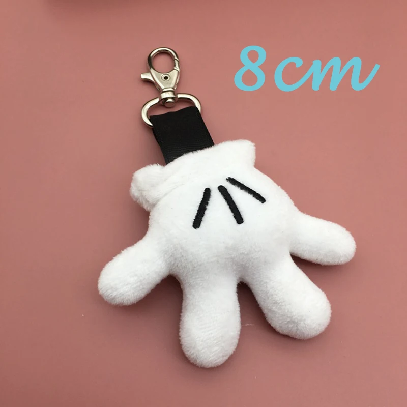 Cartoon Cute Mouse Palm Gloves Plush Toys Keychains for Bags Key Ring Pendant Stuffed Doll Key Chain Accessories Toys Gifts