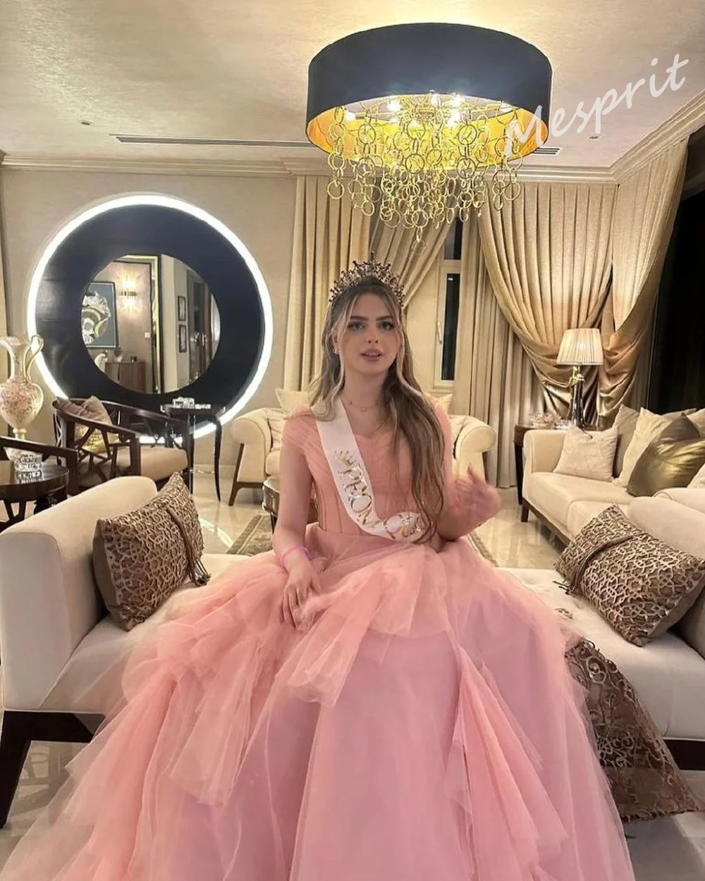 فستان حفلة موسيقية عتيق مكشوف الكتفين ، A-line ، طول الأرض ، Quinceanera ملفوفة ، شبكة طبقات ، تول ، حفلة ، المملكة العربية السعودية