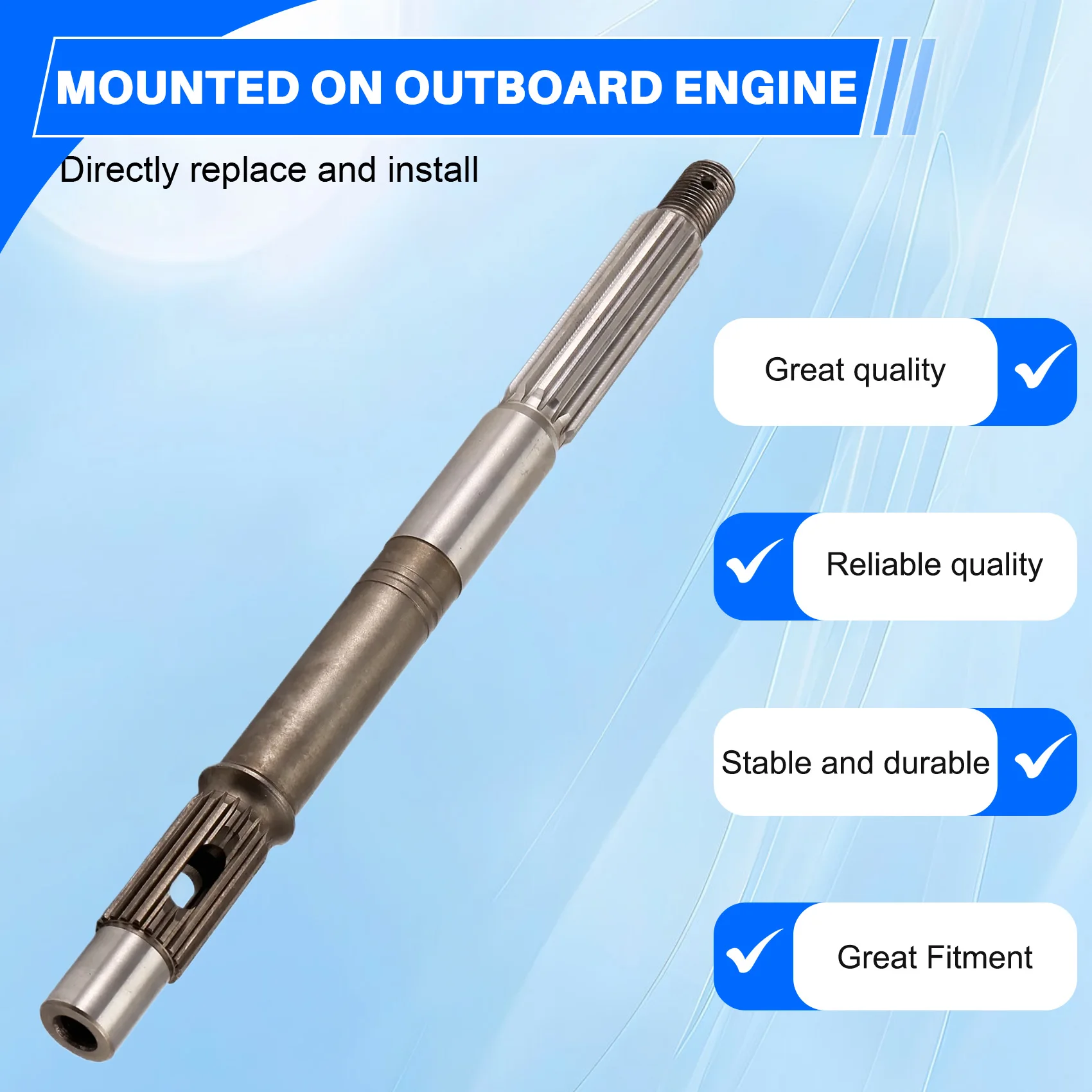

Вал гребного винта A73Q-66T-45611-00 для лодочных моторов 4-тактных F25, F40 или 2-тактных 40HP