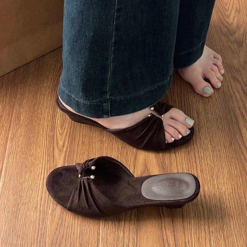 Sandal Wedges Wanita Musim Pan - Summer Clothing Modest ulasan dan harga