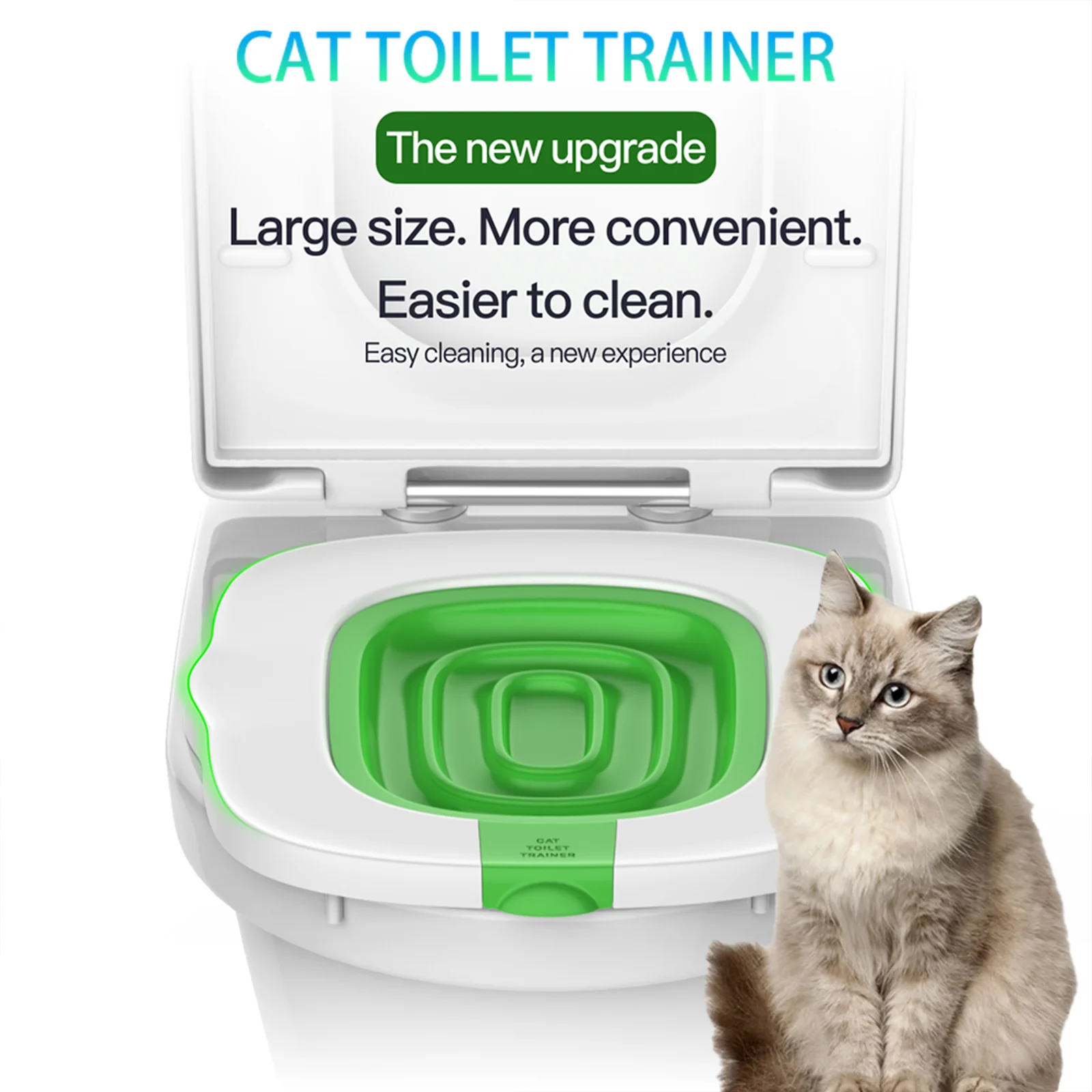 2024 Katzen- und Hundetoiletten-Trainingshilfe: Hocktrainer, Katzentoiletten-Leitfaden, Katzenklo, abnehmbar und waschbar für das Haustiertraining