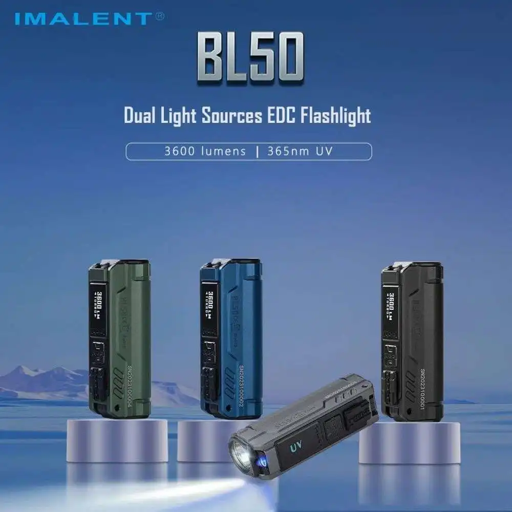 Imagem -02 - Imalente Edc Dupla Luz Fontes Lanterna Bl50