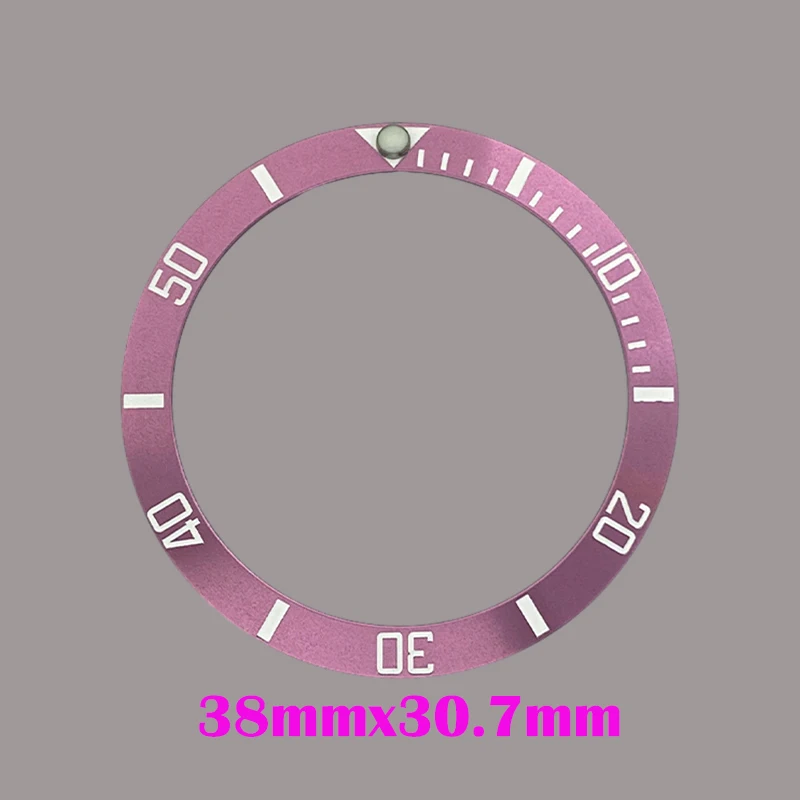 Mod 38mm Aluminum Bezel Ring GMT Bezel Insert FIt for SUB SRPD 40mm Men Watch Cases NH35 NH36 Replace Parts Diving Bezel Insert
