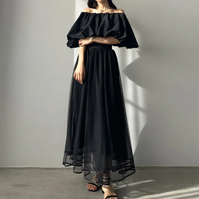 

Белая женская юбка А-силуэта, весна 2025, корейский стиль, однотонная, из других материалов, 100% новая, женская юбка средней длины