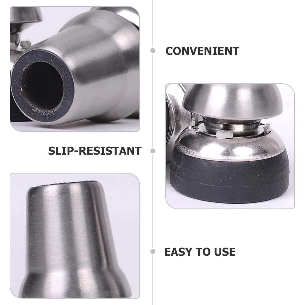 

19Mm Anti-Skid Crutch Tips Stainless Steel Reinforced Cane Tips Replacement for Walking Poles Mobility Aid Accessories