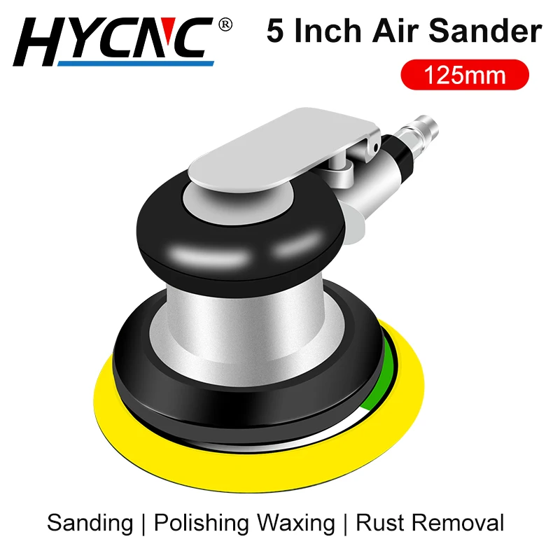 5-Inch Pneumatic Polisher Air Grinder 125mm Pad Polishing Grinder Hand Tools For The Grinding Of Furniture Metal Wood