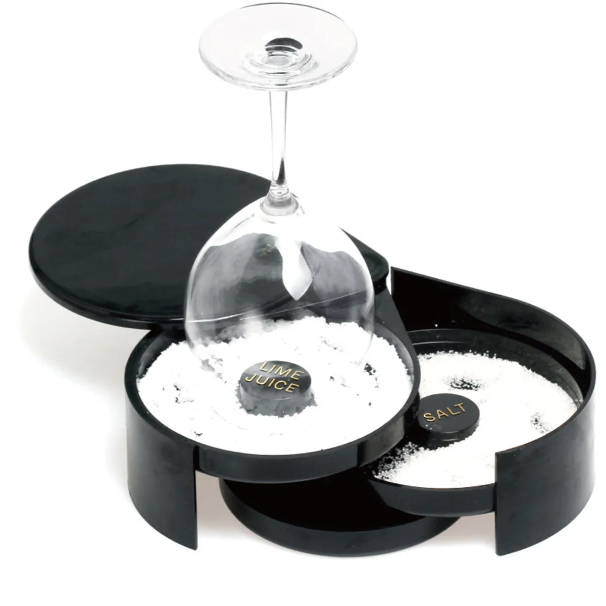 

3 Tier Glass Rimmer Margarita and Cocktail Rimmer Foldable and Portable Salt and Sugar Rimming Spice Container Accessories Keg
