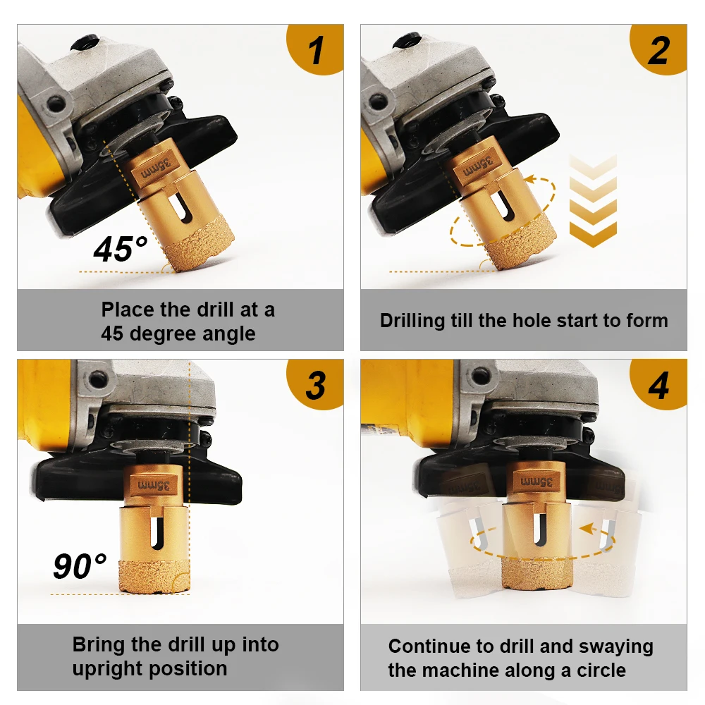 Imagem -05 - Shdiatool Dia 150 mm Vacuum Brazed Diamond Drilling Core Bits M14 Conexão Rosca Brocas Diamante Altura 15 mm Pedra Buraco Saw