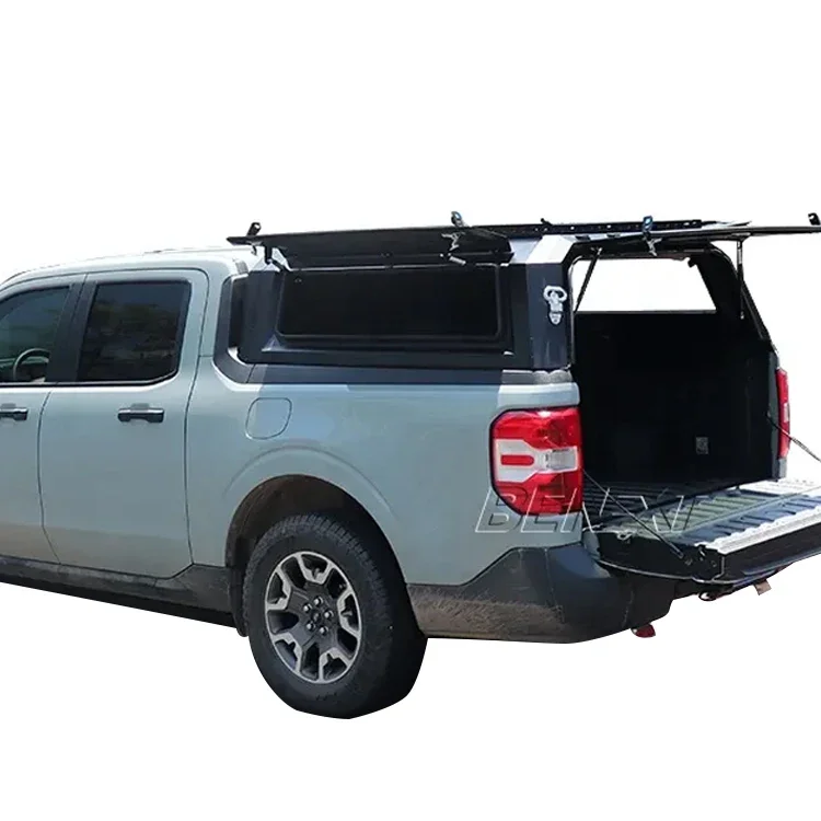 Truck Camper Black Canopy 4X4 Pickupk Truck Canopy Customizable for Ford Raptor Ranger Toyota Hilux Tacoma Tundra Dodge Ram