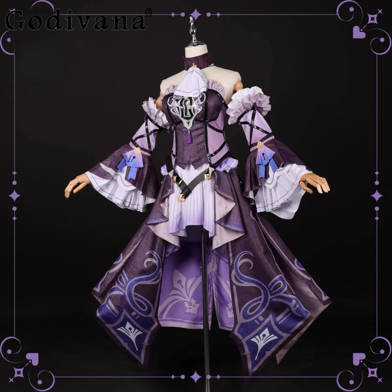 Railway Cos Dress Set for Women Purple Color Game Anime Dress with Hat Female Necklace Socks Carnival Party Dress Suits