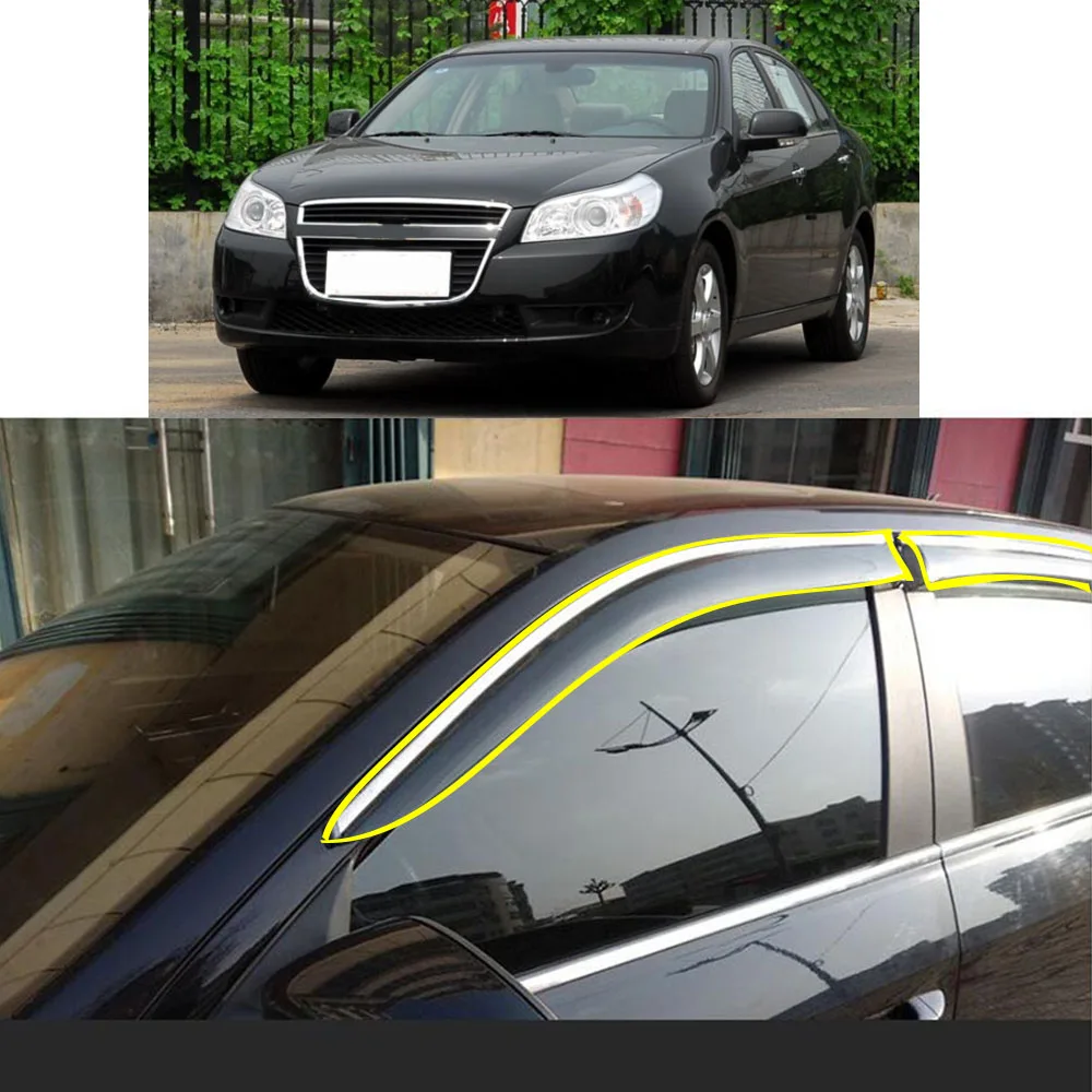 Car Sticker Plastic Window Glass Wind Visor Rain/Sun Guard Vent For CHEVROLET EPICA 2007 2008 2009 2010 2011 2012 2013 2014 2015