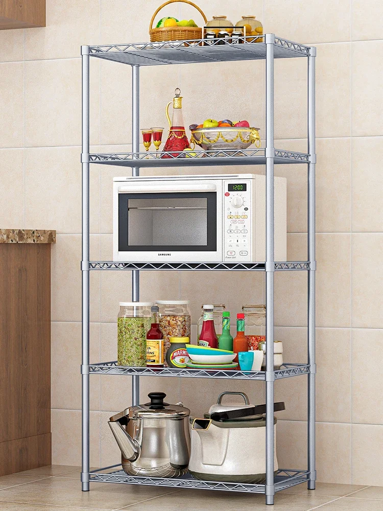 

Kitchen storage rack, floor standing multi-layer microwave storage rack, storage rack