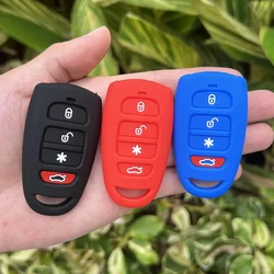 Silicone Car Key Case Cover For Hyundai Tucson Accent  For Kia Sedona Mini Van Sorento Carens Sonata 5 Buttons key shell holder