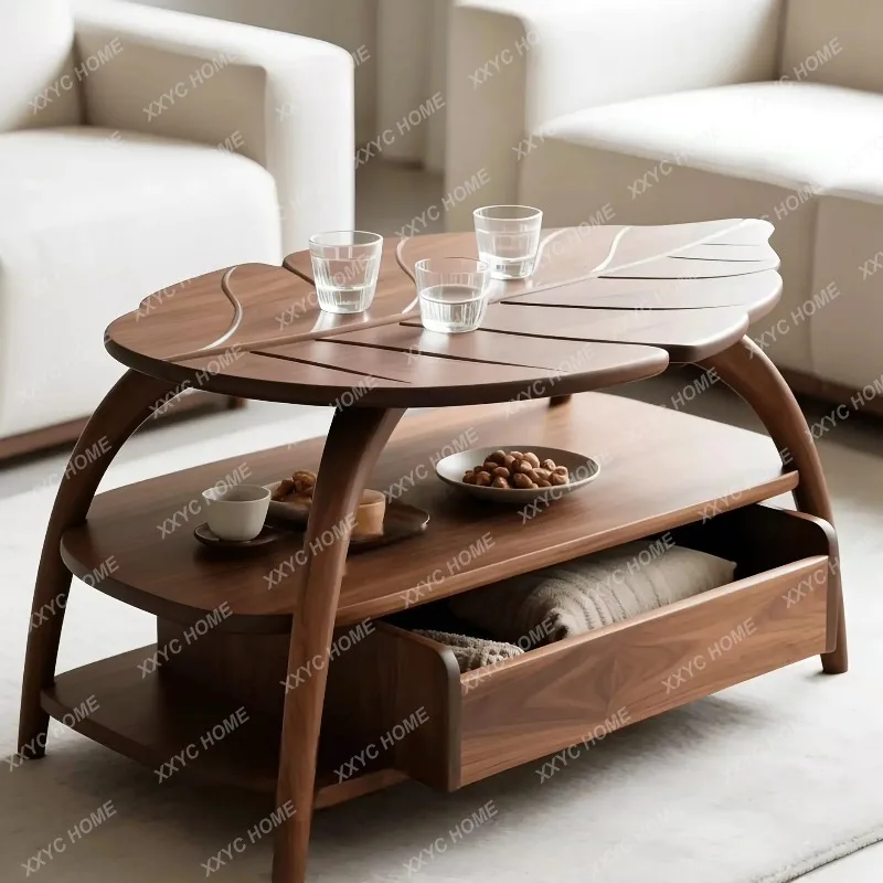 XX  new Chinese style black walnut coffee table living room home solid wood tea table modern and simple