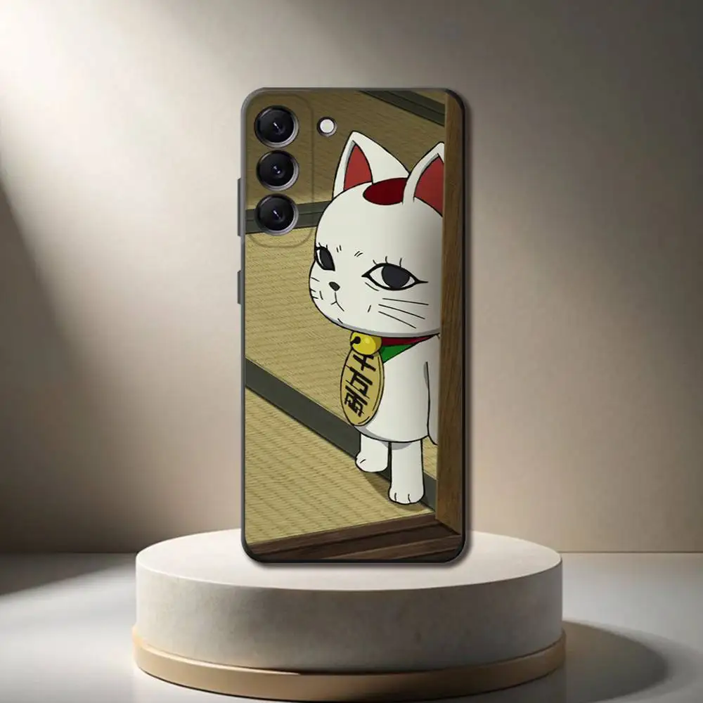 حافظة هاتف مضحكة Turbo Cat Granny لهاتف Samsung Galaxy A 73,72,51,53,52,71,22,5G,Note,J7,8,9 غطاء أسود ناعم