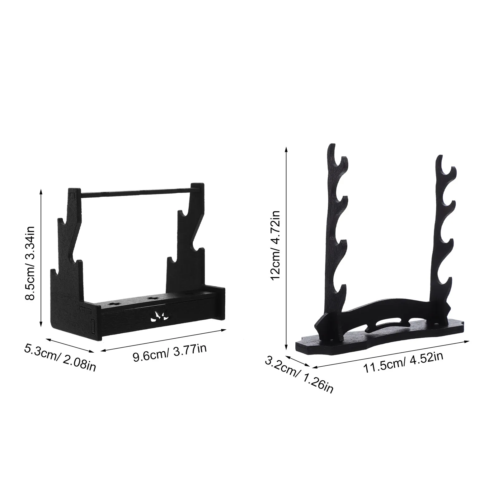 4Pcs Mini Display Stand Wooden Vertical Holder Adjustable for Home Office Collection Display