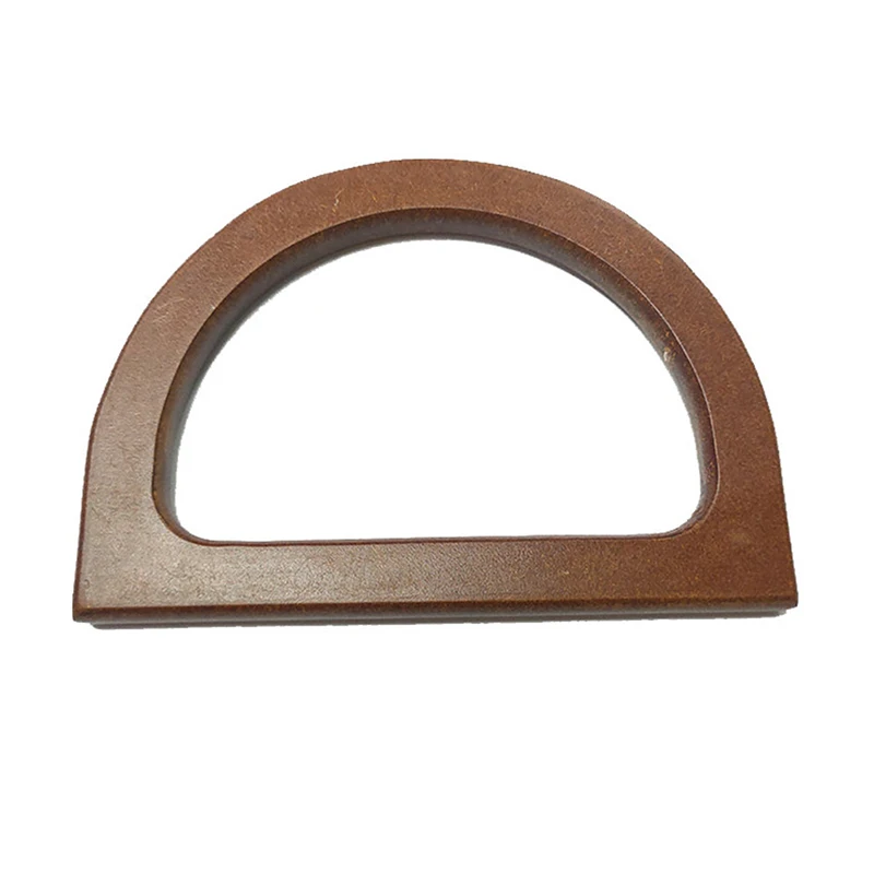 Solid Wood Handle Replacement DIY Handmade Bag Woven Bag Purse Handbag Bag Handles Ring Portable Bag DIY Bag Parts Accessories