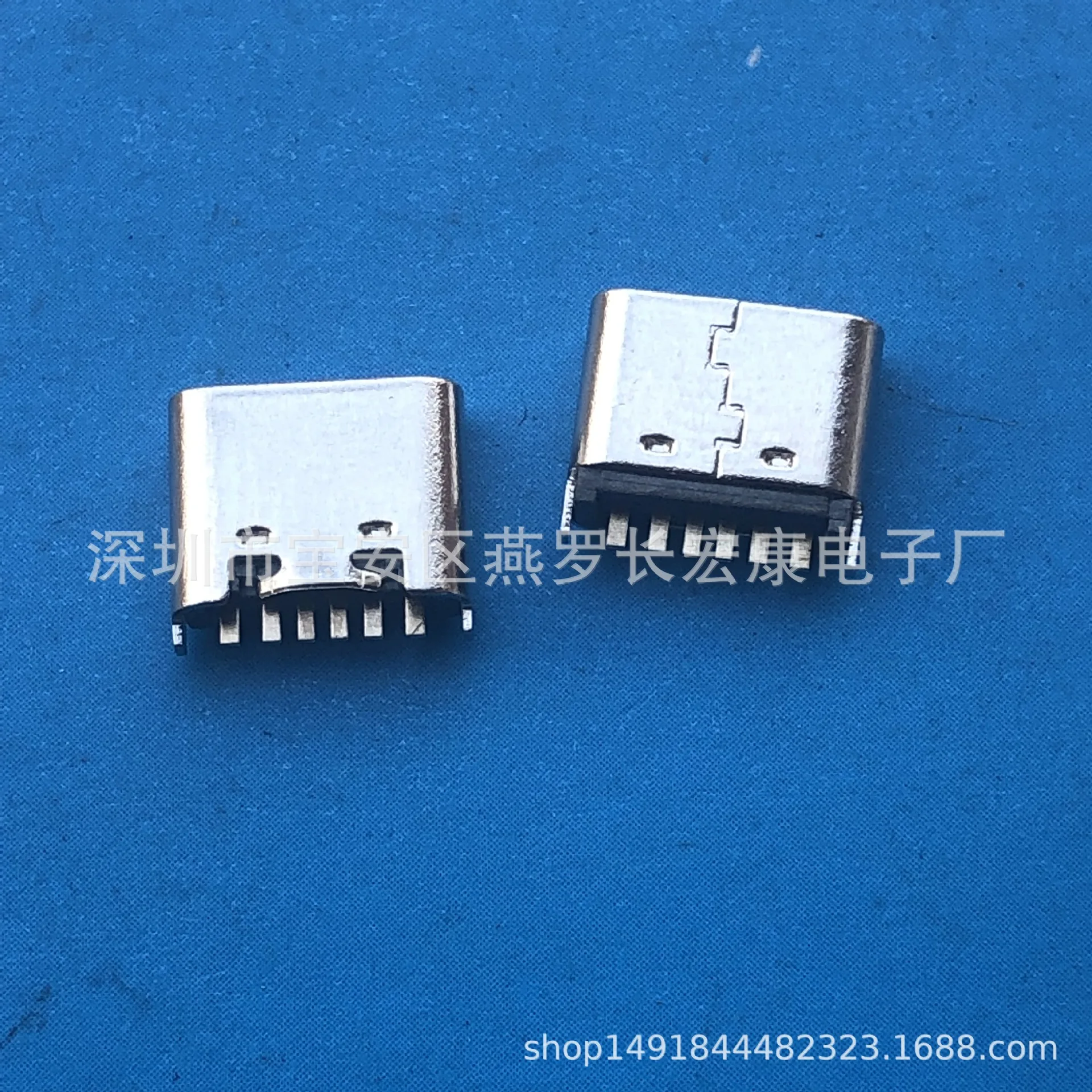 For TYPE-C 24Pin Female, Upright Patch, Double Row SMT with Positioning Post and Dust Plug