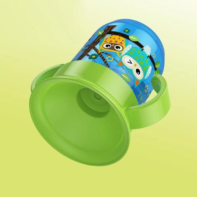 

J15U Baby Sip Cup with 360Degree Rotating Lid Portable Easy Grip Handle Leakproof Cup Learning Drink Water Bottle
