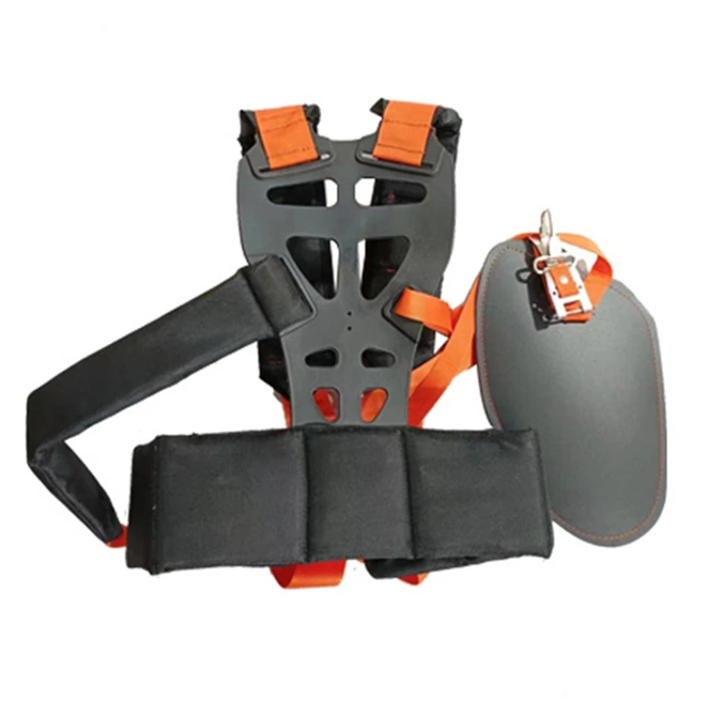 A03F Strimmer Double Shoulder Harness Strap, Padded Belt for Brush Cutter Trimmer Lawn Mower Garden Tool