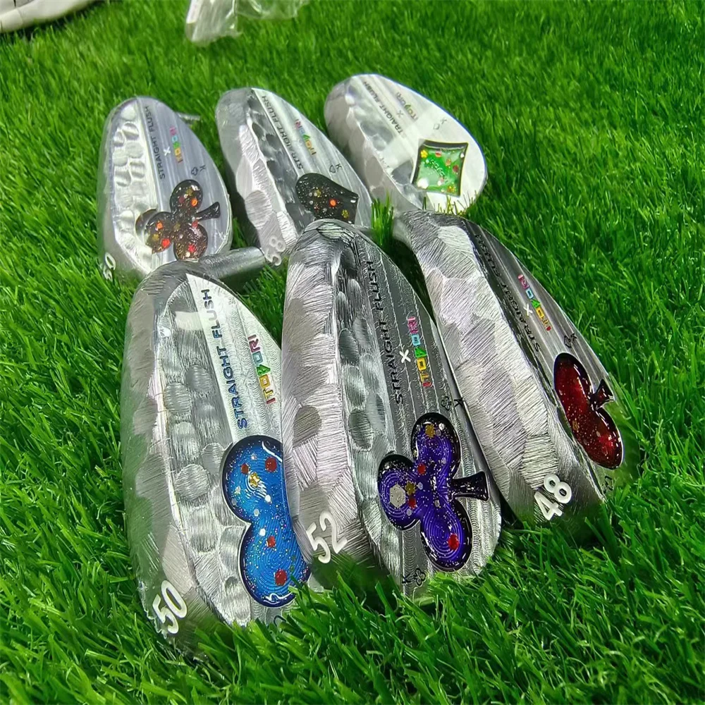 Poker Golf Wedges silver/brass with Shaft and Grips , 48.50.52.54.56.58.60,  Soft wedges  Forged, 2024 Golf Clubs,