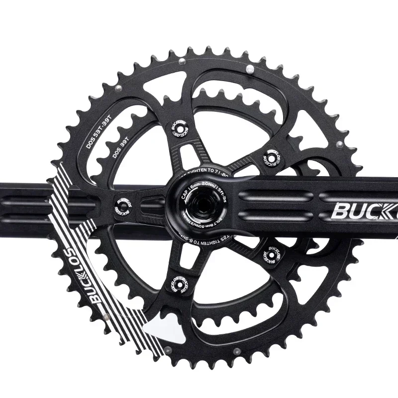 BUCKLOS 110BCD Road Bike Chainring with Converter 50-34T 52-36T 53-39T 5 Bolts Bicycle Chainring Aluminum Bike Part for SRAM