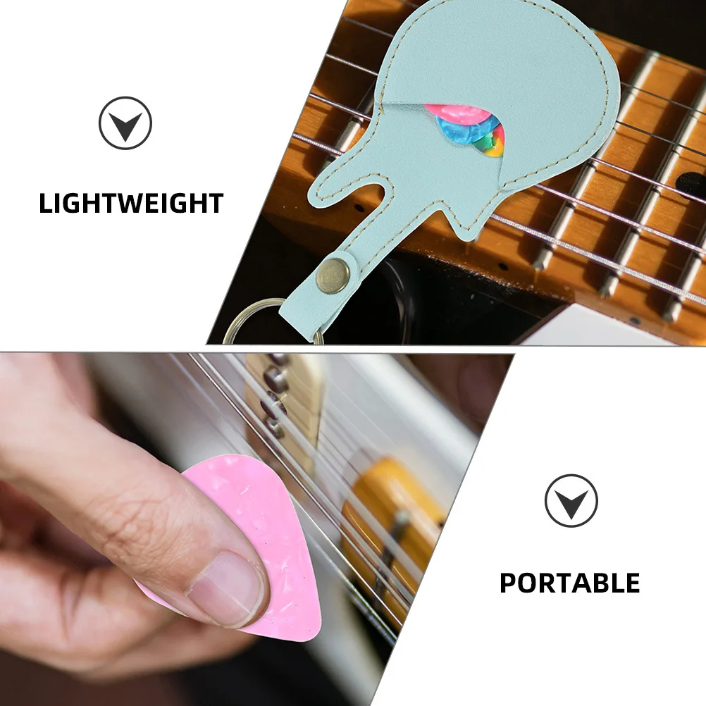 

1Set Guitar Picks Storage Case Compact Portable Lightweight Small Keychain Bag Acoustic Electric Bass Guitar Picks Pouch