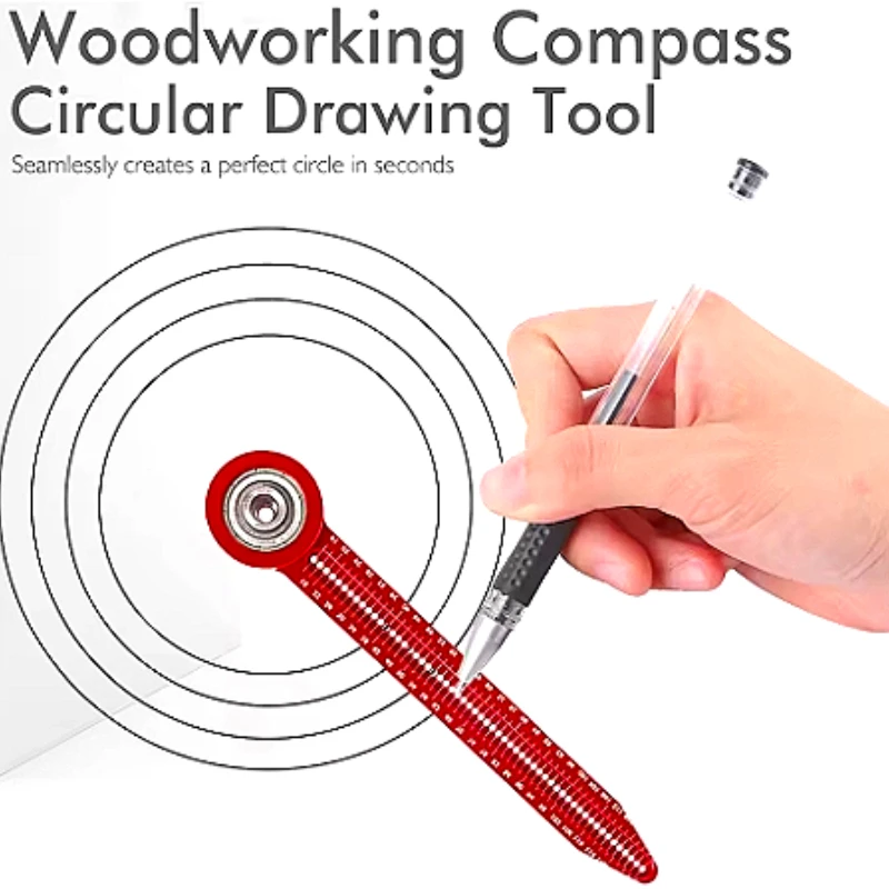 

Мини-портативный алюминиевый сплав, деревообрабатывающий концентрический вал для рисования, дизайн компаса, рисунок, инженерное украшение