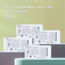 Smart Gledopto Zigbee 3.0 Pro Mini 5 In 1 Rgb + Cct Led Light Strip Controller Voor Indoor Decoratie Verlichting keuken Wandmontage