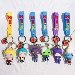 Anime Dragon Ball Keychain Z Super Saiyan Son Goku Bulma Broly Piccolo Majin Buu Series Car Pendant Keyring Kids Toys Gifts