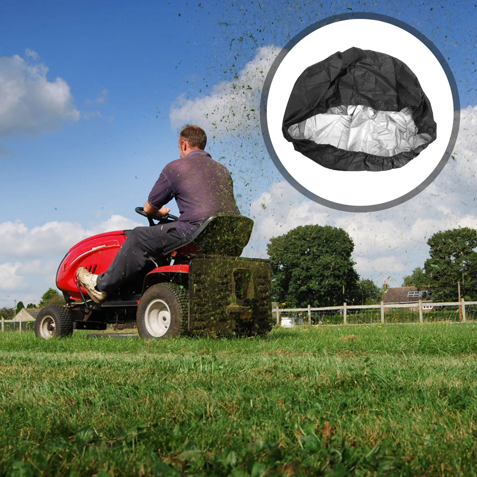 

Waterproof Grass Machine Cover Outdoor Uv Windproof Protective Cover For Garden Power Tools Durable Lightweight With Lock Hole