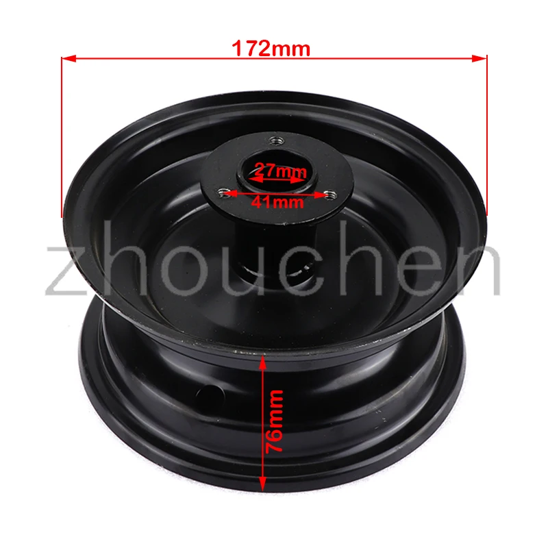 

6 inch front wheel hub iron rims for 50cc 70cc 90cc 110cc ATV Go kart off-road vehicle razor scooter 145/70-6 tires