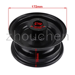 6 inch front wheel hub iron rims for 50cc 70cc 90cc 110cc ATV Go kart off-road vehicle razor scooter 145/70-6 tires