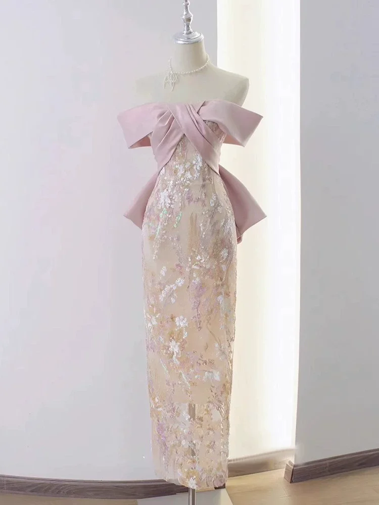 ملابس الزفاف نخب مثير مزاجه فستان طويل النمط الصيني الجديد الصباح ثوب طباعة خمر شيونغسام #4