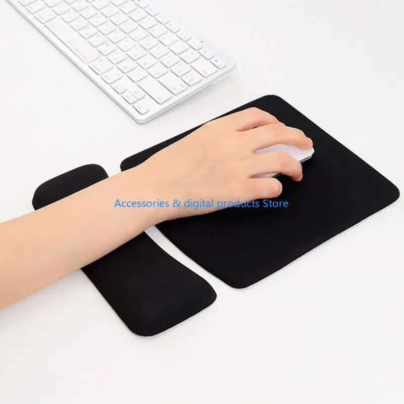 77JD Ergonomic Silicone Wrist Support Mouse Pad Detachable Split Design For Office Gaming