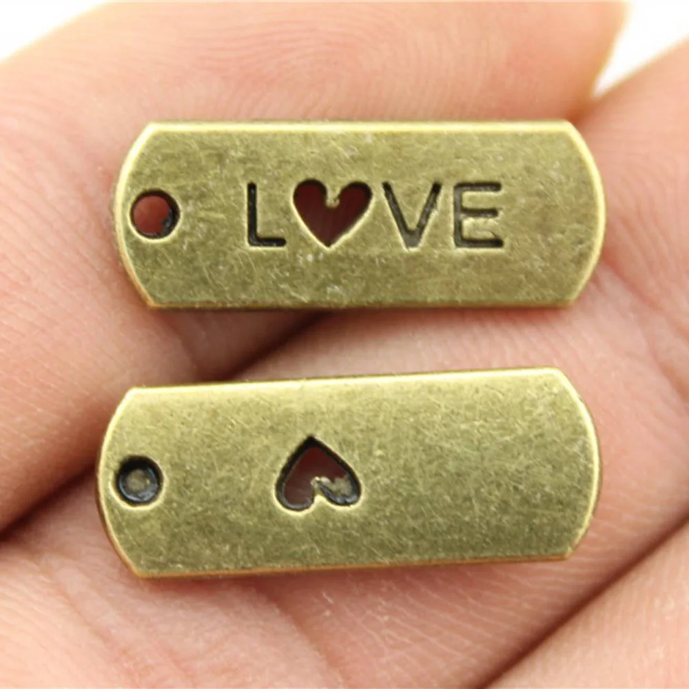 10 шт. 21x8 мм, 2 цвета: античное серебро и античная бронза, подвески в форме сердца, аксессуары для изготовления украшений ручной работы