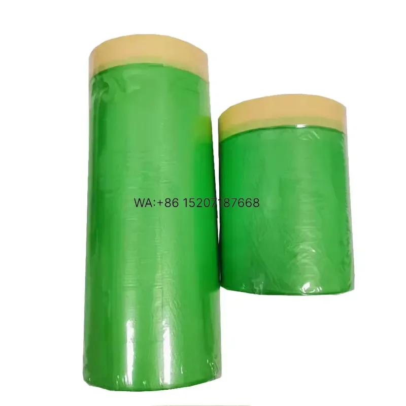 Wmwmnu for Car Care Protective Transparent Painter Masking Film DIY Paint Tape Covering Indoor Outdoor OEM Customizable