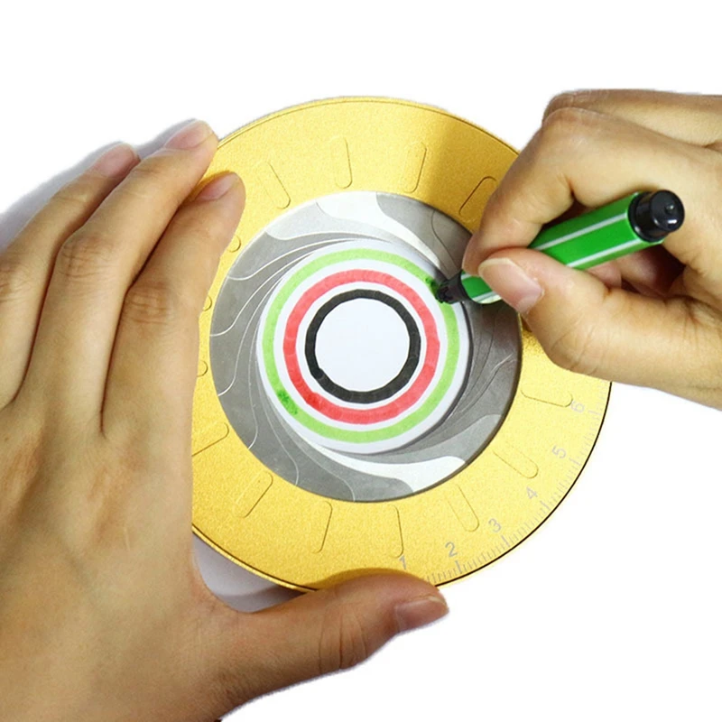 304 Stainless Steel Circular Drawing Tool, Adjustable Rotating Measurement Drawing Tool, Creative Compass Drawing Ruler