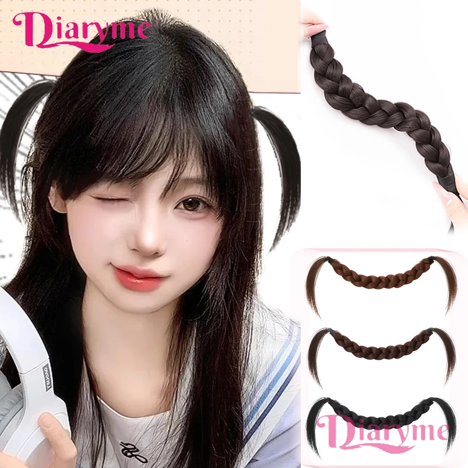 

Плетеные аксессуары для волос Синтетический парик для наращивания волос BB-зажим Мягкий парик из натуральной косы Подходит для женской повседневной стильной одежды