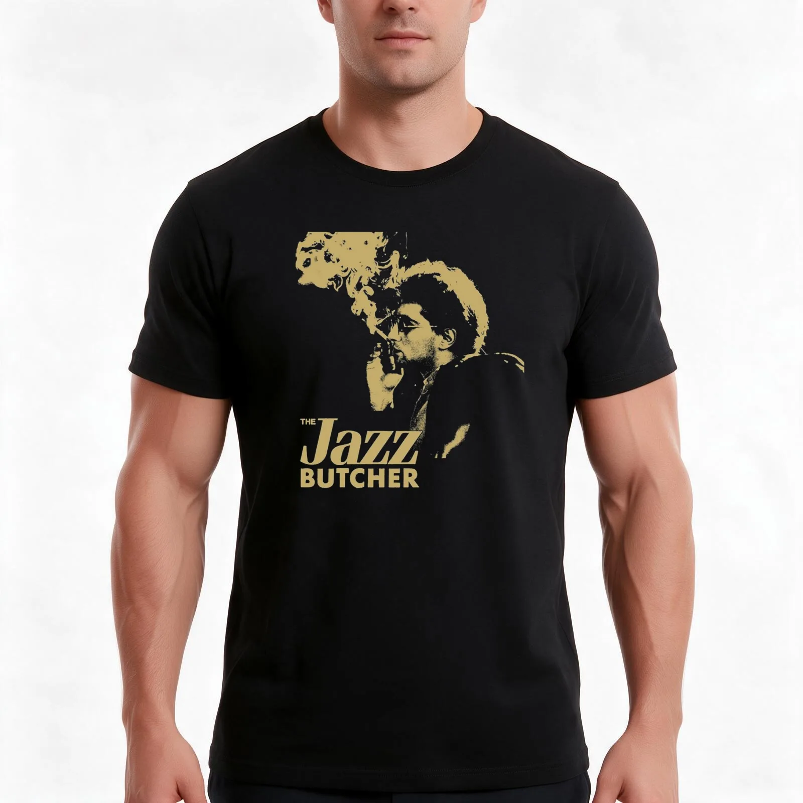 The Jazz Butcher T-Shirt Summer Casual Cotton Tee Oversized Streetwear Tops Vintage Graphic Print Loose Fit Short Sleeve