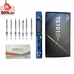 MINIWARE TS101 Internal Heating Electric Soldering Iron Kit with Digital Display, High Power Welding Pen, and Portable Design