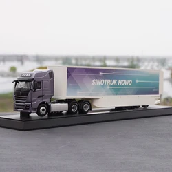 Diecast 1:36 Scale HOWO New TH7 Alloy Container Truck Model Finished Product Simulation Toy Gift Static Model Display