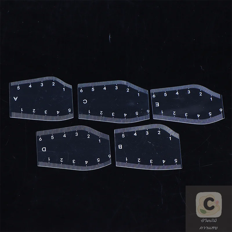 NEW YY HUA HUA 5Pcs Durable Brow Shaping Stencil Shaping Portable Instant Brow Shaper Drawing Eyebrow Design Ruler Gift HUA HUA