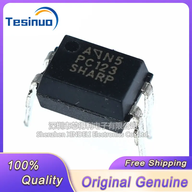 10/PCS New Original In-line PC123 Optical Isolator - Transistor/photooutput DIP-4 In Stock